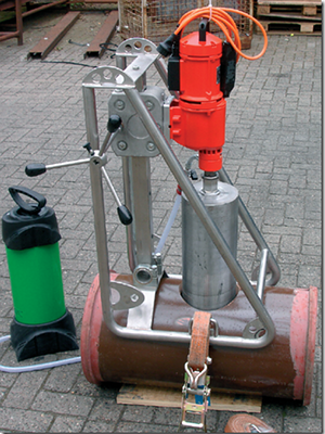 pipe drilling rack